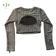 Cropped Ml Lurex Prata - comprar online