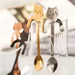 CUCHARA GATO ABRAZO 12CM x4