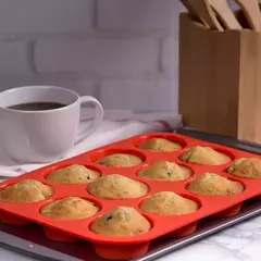 MOLDE DE SILICONA PARA CUPCAKE X 12 - comprar online