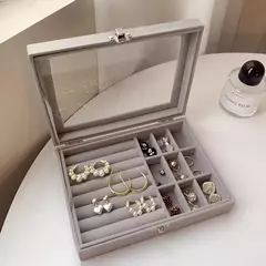 Organizador de Joyas con Tapa de Vidrio – Elegancia y orden para tus accesorios