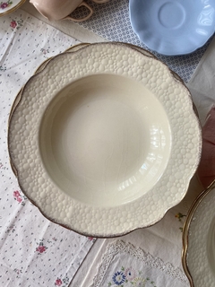 Plato hondo 23cm Meakin England (craquel transparente) - comprar online