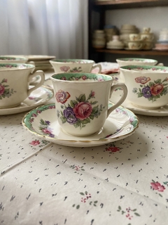 Pocillo de cafe con plato Royal Staffordshire Clarice Cliff Nancy