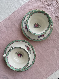 Imagen de Taza de te con plato Clarice Cliff Nancy (craquel)