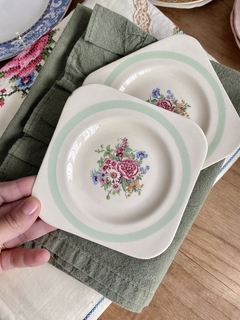 Imagen de Set x 2 platitos para pan Woods Ivory Ware (con detalles)