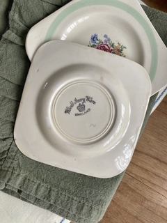 Set x 2 platitos para pan Woods Ivory Ware (con detalles) - HappyTea! - Vajilla vintage