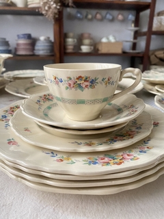 Taza de te con plato Meakin Sunshine (craquel transparente leve)