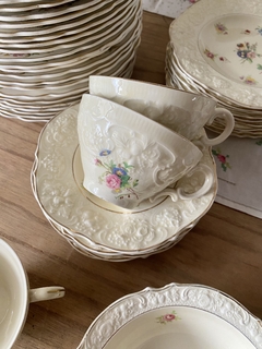 Taza de te con plato Crown Ducal Ware