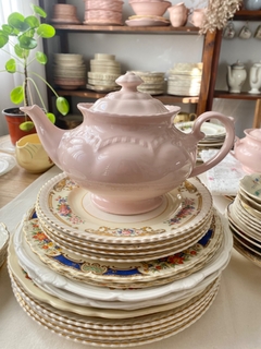 Tetera Meakin England Rosa detalle
