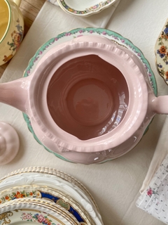 Tetera Meakin England Rosa detalle - HappyTea! - Vajilla vintage