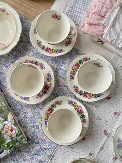 Taza de té con plato Woods Ivory Ware - HappyTea! - Vajilla vintage
