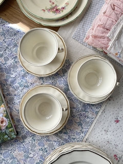 Taza de té grande con plato Alfred Meakin (craquel) - HappyTea! - Vajilla vintage