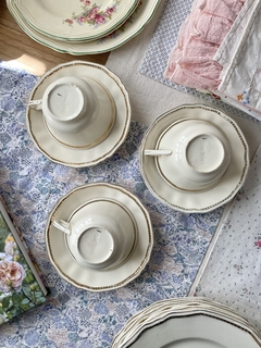 Taza de té grande con plato Alfred Meakin (craquel) en internet