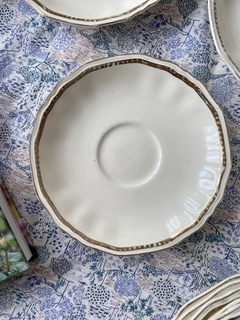 Imagen de Taza de té grande con plato Alfred Meakin (craquel)