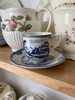 Pocillo de café con plato Johnson Bros Old Britain