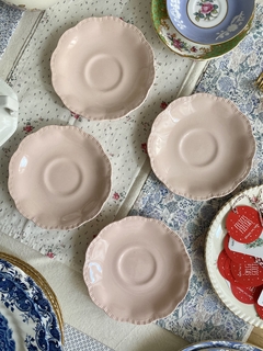 Taza de te con plato Meakin England Rosa (ver detalles)