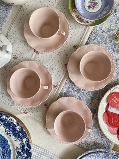 Taza de te con plato Meakin England Rosa (ver detalles) - comprar online