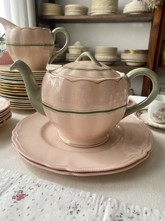 Tetera Grindley Peach-Leaf-Petal (rosa asa verde) - HappyTea! - Vajilla vintage