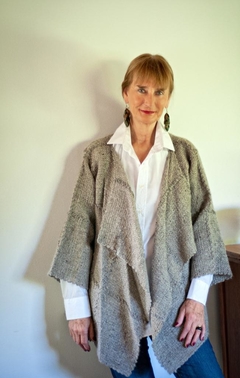 Poncho en picos Gris