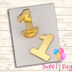 Aplique Número com base 6 cm (05 peças)