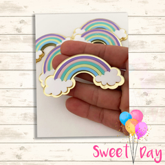 Aplique duplo Arco íris 8 cm ( 05 peças)