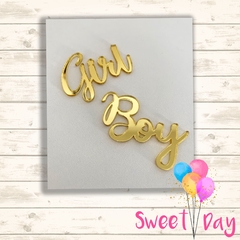 Apliques Boy ou Girl 6 cm ( 05 unidades)