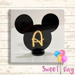 Aplique Mickey com letra e base 7 cm (05 peças)