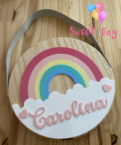 Enfeite de Porta Arco iris 24 cm