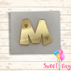 Aplique letras fonte Patrulha Canina 5 cm ( 05 peças)