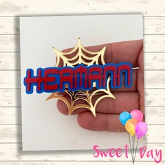 Aplique Nome Homem Aranha 10 cm