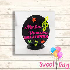 Cenário para caixa 8 cm Baladinha Neon ( 03 peças )