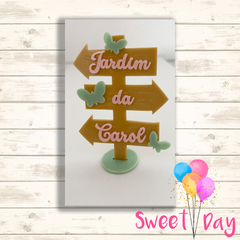 Placa Jardim ou Bosque 08 cm com base ( 05 unidades) - comprar online