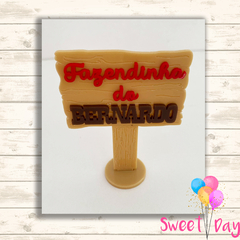 Placa Fazenda 7 cm com base (05 peças)
