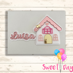 Aplique Casinha de bonecas 10 cm (03 peças)
