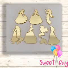 Aplique Silhueta Princesas Disney 6 cm ( 05 unidades) - comprar online