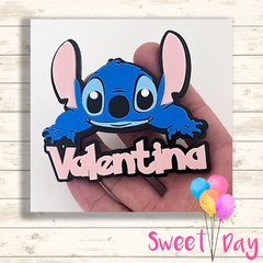 Plaquinha Stitch com nome 8 cm ( 03 peças ) - comprar online