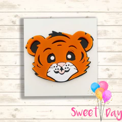 Apliques Safari tigre 5 cm (05 peças)