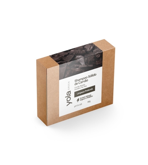 YOLA GREEN - Shampoo Sólido Carvão Ativado 60g