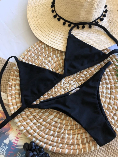 Biquini Marine Preto Clássico Fininha