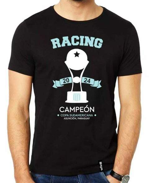 Remera Algodon Racing Campeon Sudamericana 2024 #R027