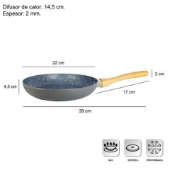 Sartén Hudsón Granito 22cm Antiadherente - tienda online