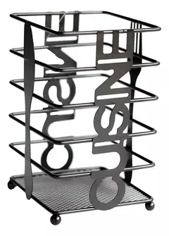 Escurre Cubiertos Cuadrado Negro Cuisine Metal Crystal Rock - Ciara Home Deco