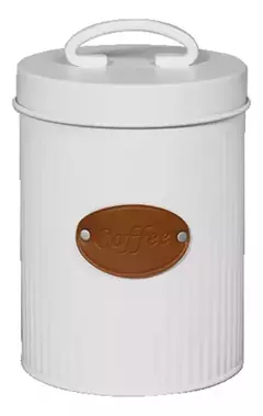 Lata Café Deco Y Guardado Diseño Blanco Ranurado Carol en internet