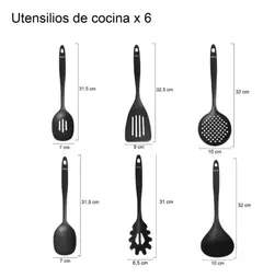 Set Utensillos 7 Piezas Con Recipiente Blanco - tienda online