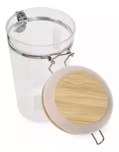Frasco Hermetico Tapa De Madera 19cm Crystalrock - Ciara Home Deco