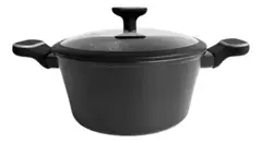 Cacerola Inducción Antiadherente 20cm Granito Negro Carol