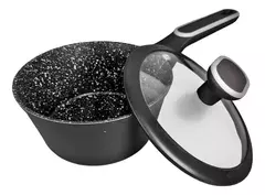 Cacerola 16 Antiadherente Negro Granito Induccion con mango Carol - tienda online
