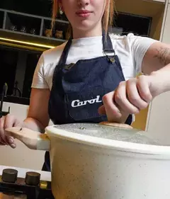Cacerola Induccion Antiadherente 22 Cm Granito Crema Carol - comprar online