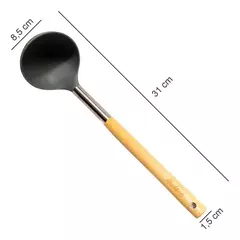 Cucharón Nylón Mango Madera Utensilio Hudsón Cocina - comprar online