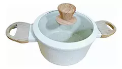 Cacerola Antiadherente Induccion 20cm Crema Granito Carol - tienda online