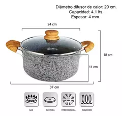 Cacerola Hudsón 24 Inducción Stone en internet